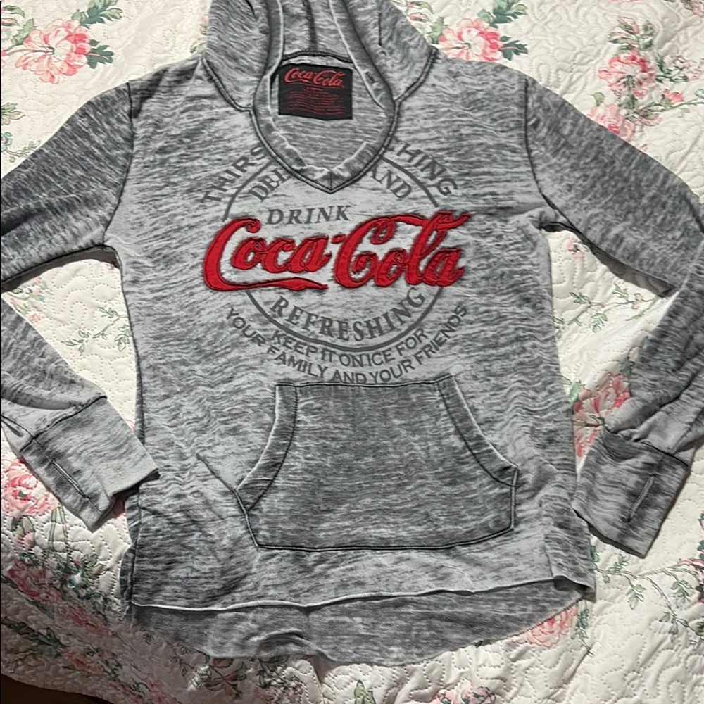 Coca Cola Gray and Red Women's Sweater